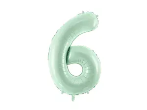 Party Deco 28 inch Green Number 6 Foil Balloon