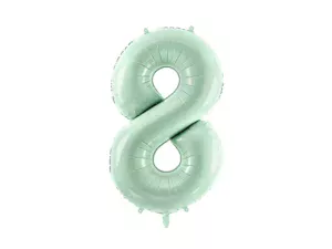 Party Deco 28 inch Green Number 8 Foil Balloon