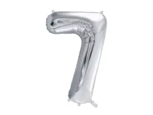 Party Deco 28 inch Silver number 7 Foil Balloon