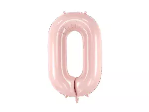 Party Deco 28 inch Light Pink Number 0 Foil Balloon