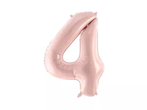 Party Deco 28 inch Light Pink Number 4 Foil Balloon