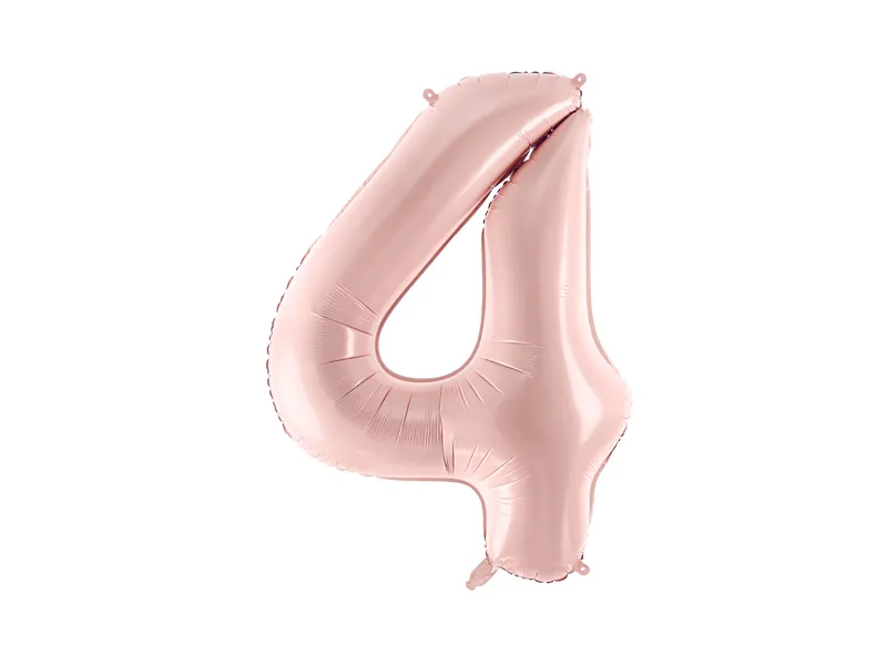Party Deco 28 inch Light Pink Number 4 Foil Balloon