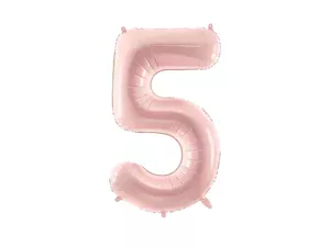 Party Deco 28 inch Light Pink Number 5 Foil Balloon