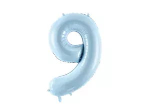Party Deco 28 inch Light Blue Number 9 Foil Balloon