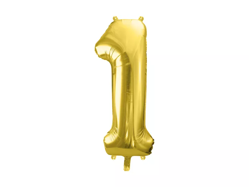 Party Deco 28 inch Gold number 1 Foil Balloon
