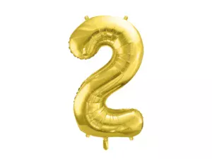 Party Deco 28 inch Gold number 2 Foil Balloon