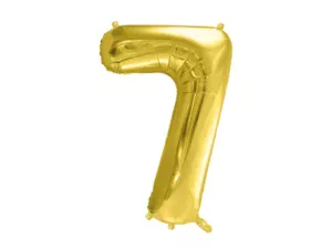 Party Deco 28 inch Gold number 7 Foil Balloon