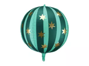 Party Deco 20 inch Starry Green Ball Sphere Foil Balloon