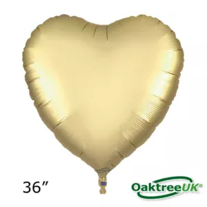 Oaktree 36 inch Pure Gold Heart Foil Balloon