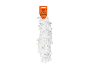 2m White Halloween Tinsel Garland