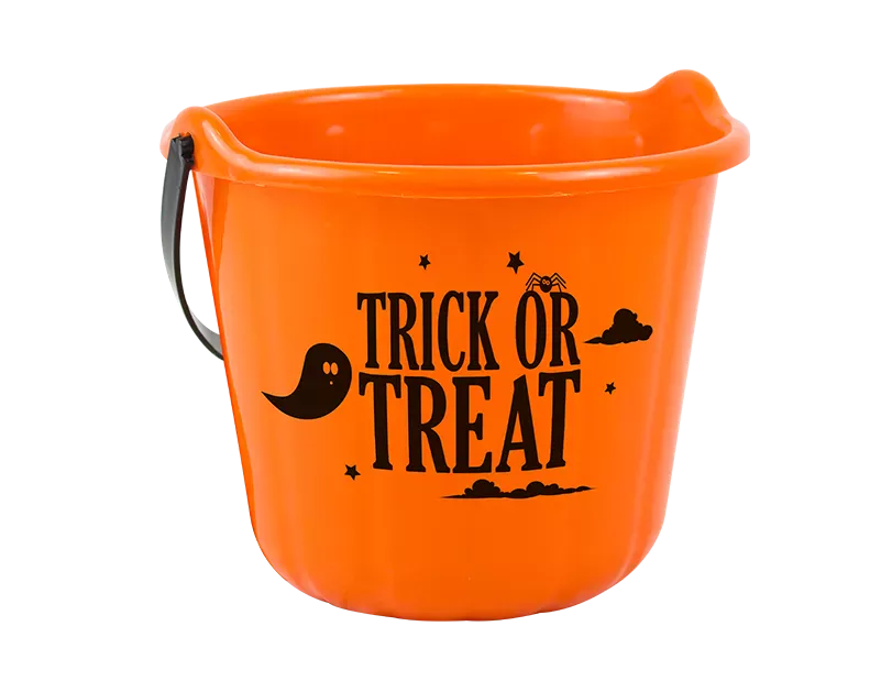 Halloween Orange Trick Or Treat Bucket
