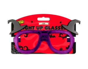 Purple Light Up Novelty Halloween Glasses