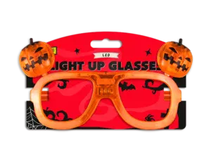Orange Light Up Novelty Halloween Glasses