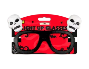 Black Light Up Novelty Halloween Glasses