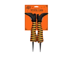 Halloween Witch Black & Orange Leg Stakes