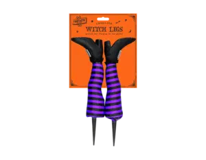 Halloween Witch Black & Purple Leg Stakes