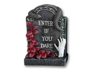 20cm Enter If You Dare Gravestone Decoration