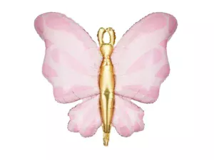 Party Deco 28 inch Pink Butterfly Foil Balloon