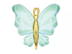 Party Deco 28 inch Mint Butterfly Foil Balloon