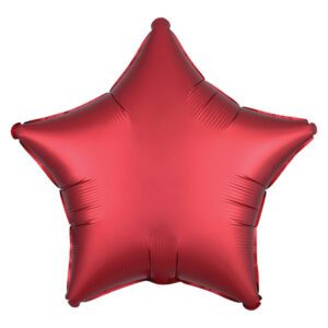 Anagram 18 inch Metallic Red Star Foil Balloon