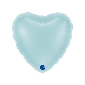 Grabo 4 inch Pastel Blue Heart Mini Foil Balloon (Air-Filled)