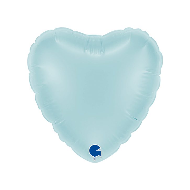 Grabo 4 inch Pastel Blue Heart Mini Foil Balloon (Air-Filled)
