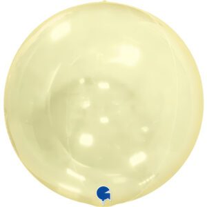 Grabo 15 inch Globe Transparent Yellow 4D Foil Balloon