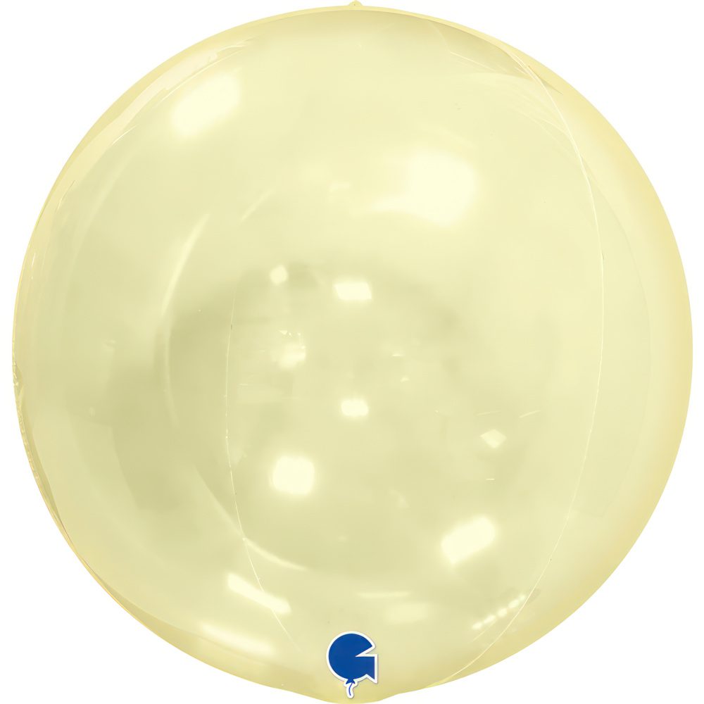 Grabo 15 inch Globe Transparent Yellow 4D Foil Balloon