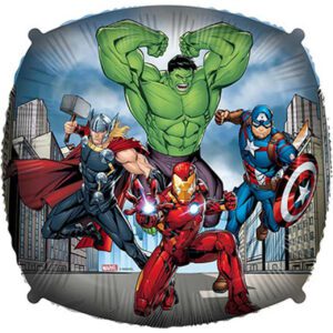 Official 17 inch Marvel Avengers in Action Square Foil Balloon