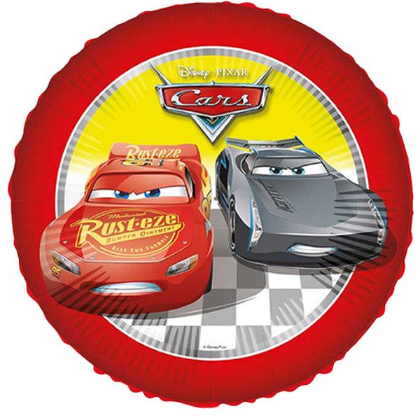 Official 18 inch Cars Top Racers Round Foil Balloon
