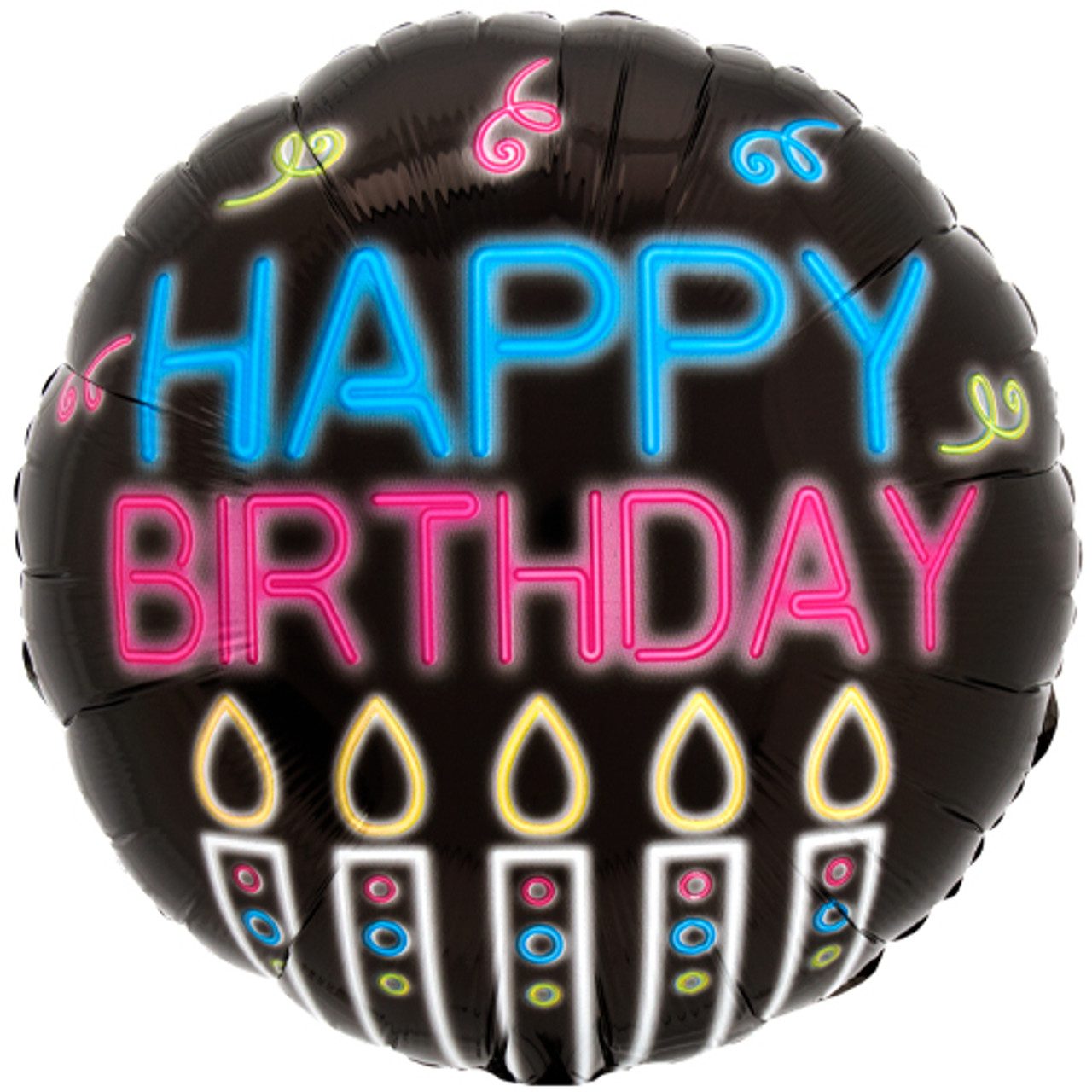 Anagram 18 inch Neon Happy Birthday Foil Balloon