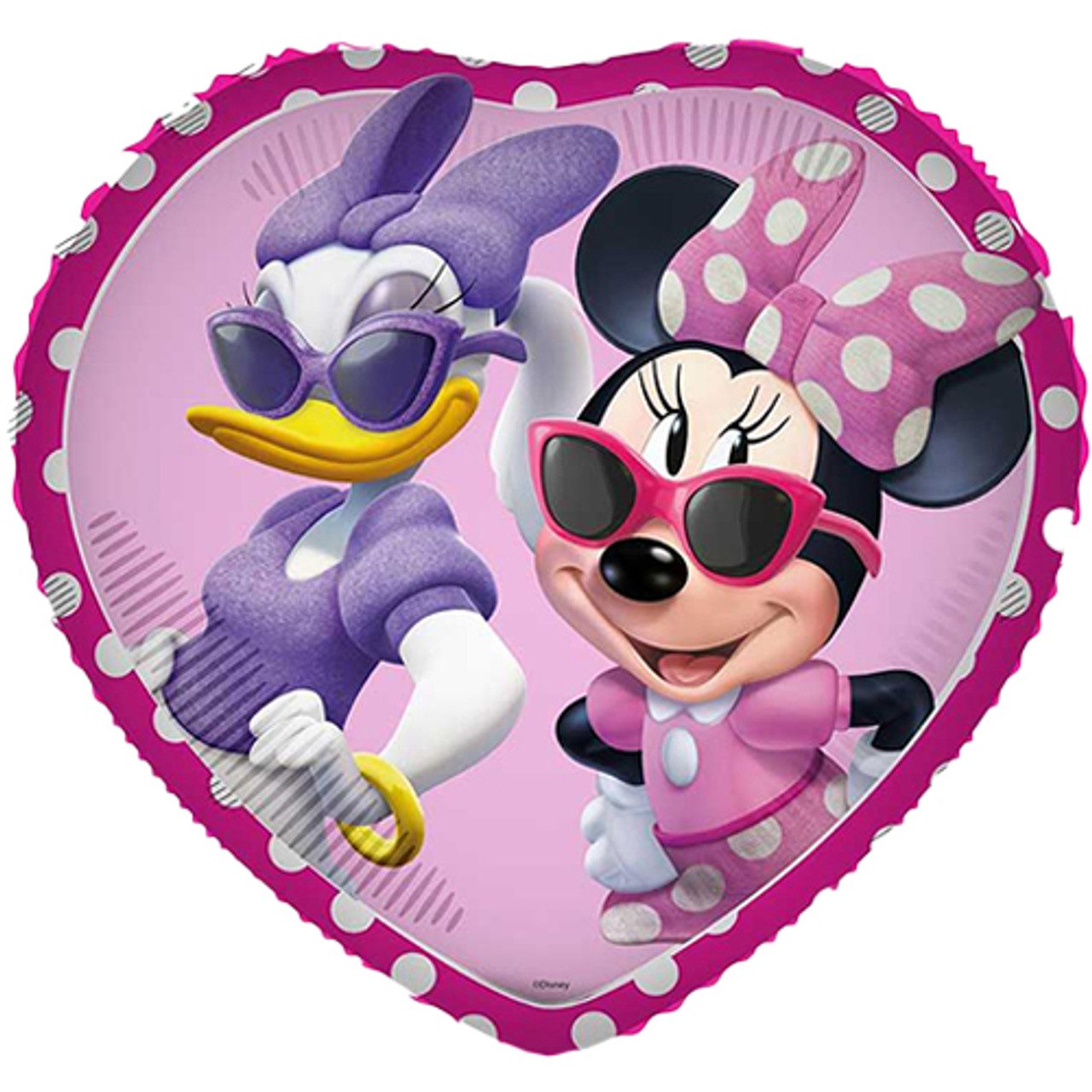 Official 18 inch Minnie Mouse & Daisy Duck Heart Shaped Foil Balloon