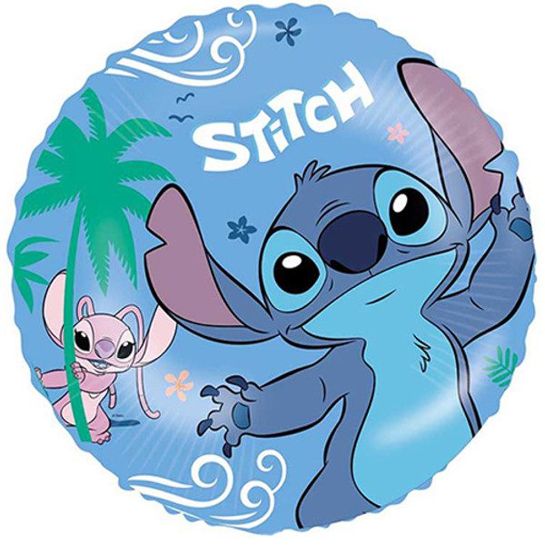 Official 18 inch Stitch & Angel Round Foil Balloon