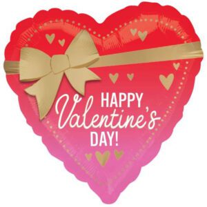 Anagram 18 inch Valentine's Better with Bows Satin Foil Balloon