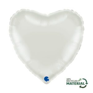 Grabo 18 inch White Heart Foil Balloon
