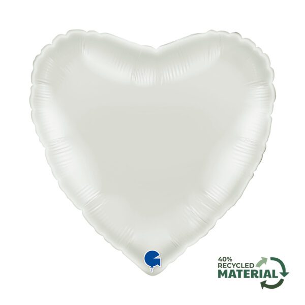 Buy Grabo 18 inch White Heart Foil Balloon | Balloons4u