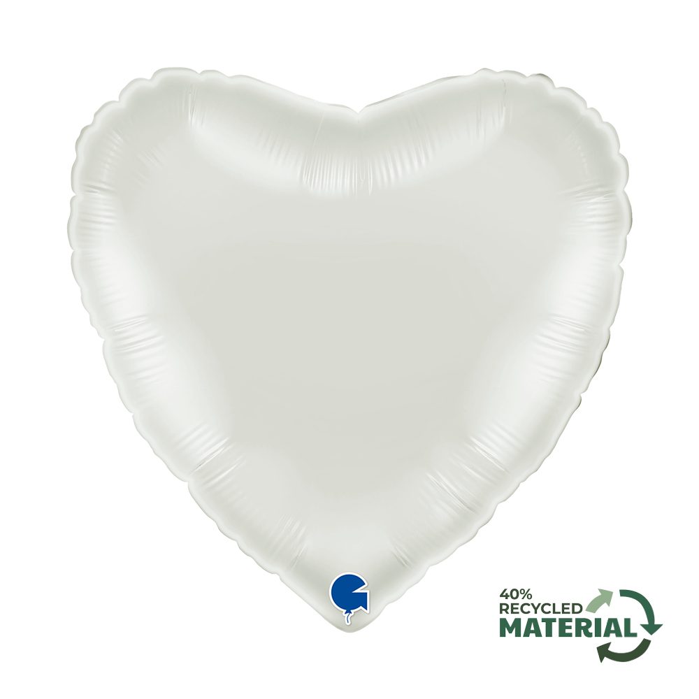 Grabo 18 inch White Heart Foil Balloon