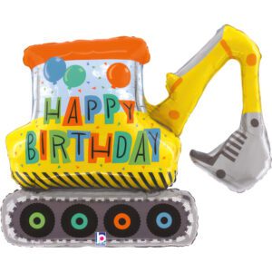 Grabo 31 inch Birthday Construction Excavator Foil Balloon