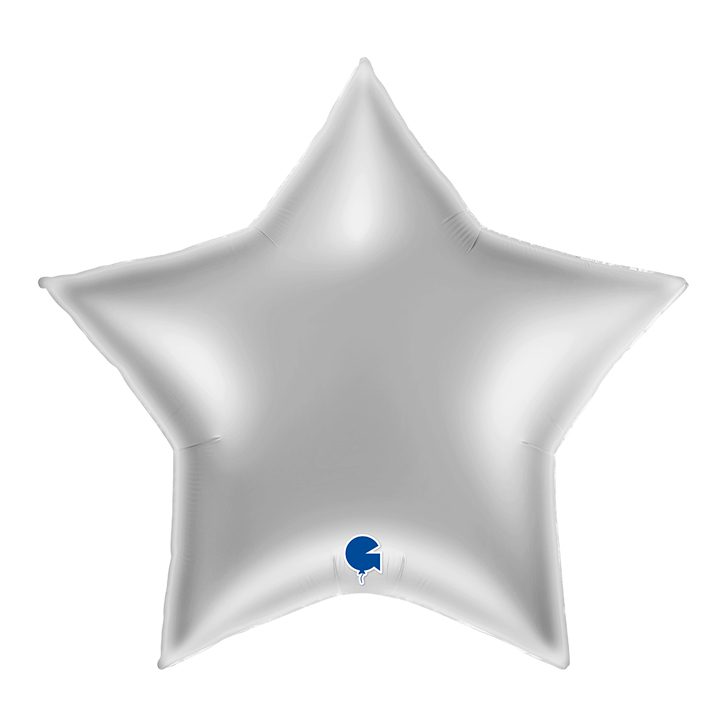 Grabo 36 inch Silver Star Foil Balloon