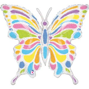 Grabo 33 inch Pastel Butterfly Foil Balloon