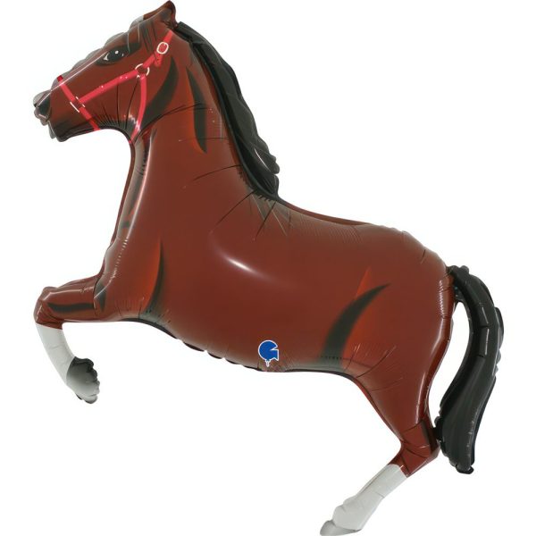 Grabo 34 inch Dark Brown Horse Foil Balloon