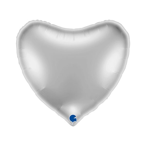 Grabo 36 inch Silver Heart Foil Balloon