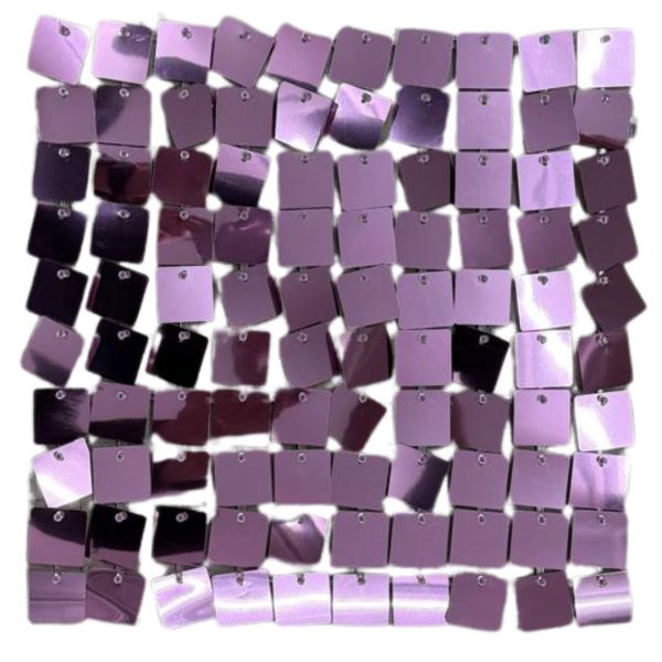 New Sequin Wall Panel Metallic Purple Squares-Upgraded Connectors