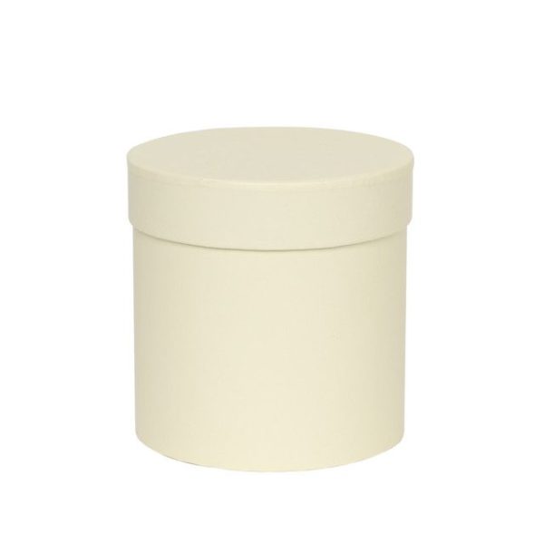 Single Hat Box 19.6x14.5cm Ivory