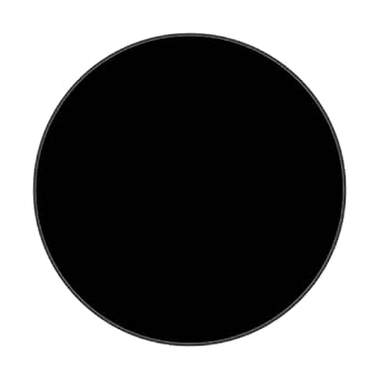 Acrylic Black Round 500mm Disc (2 Holes)