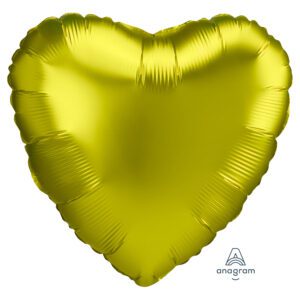 Anagram 18 inch Satin Luxe Lemon Heart Foil Balloon