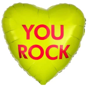 Anagram 18 inch You Rock Candy Heart Foil Balloon