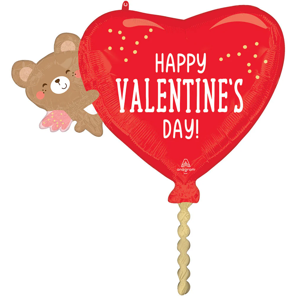 Anagram 29 inch Angel Bear Hug Valentine's Day Foil Balloon
