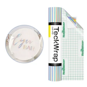 TeckWrap 12" x 60" - Matte Silver Bubble Free Holographic Vinyl