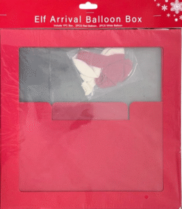 Christmas Red Elf Arrival Balloon Box (Single Box)